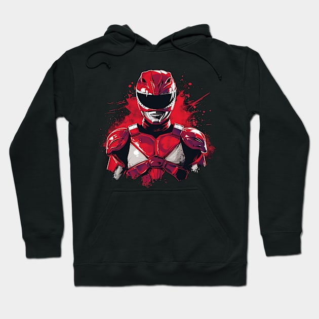 red ranger Hoodie by enzo studios